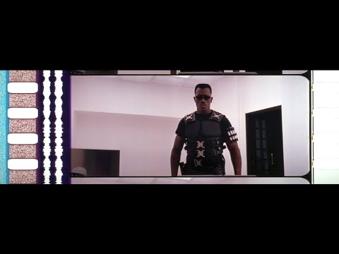 Blade (1998), 35mm film trailer, scope, 4K trichromy.