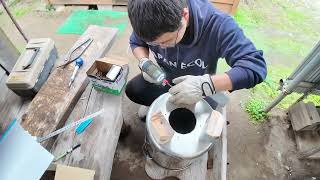 無煙薪ボイラーを作る2025 1 ウッドガスストーブ制作編