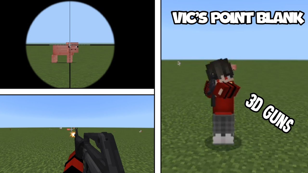 Addon vic s point blank 3d guns di mcpe 1 20 youtube