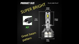 H7 Led Novsight N37 Unboxing And Test