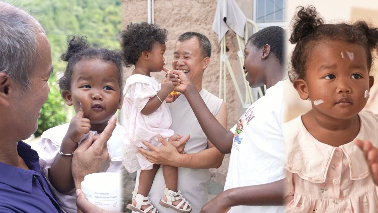 My little girl already loves looking pretty, gotta start putting on cream and sunscreen for her!