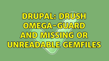 Drupal: drush omega-guard and missing or unreadable gemfiles