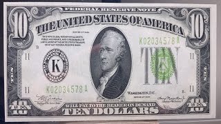 $10 Note from 1934 - FRN