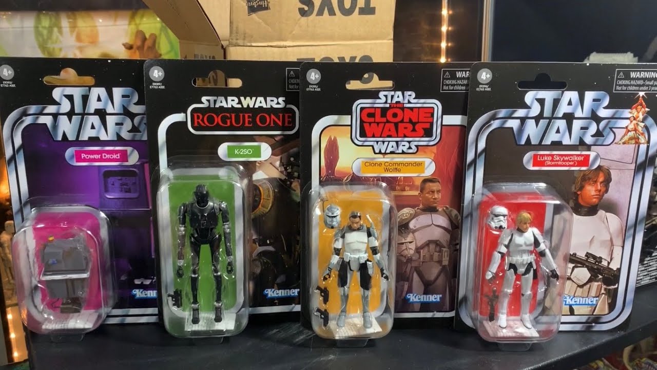 Power Droid K-2SO Commander Wolffe & Luke Stormtrooper Star Wars Vintage Collection Action Figures