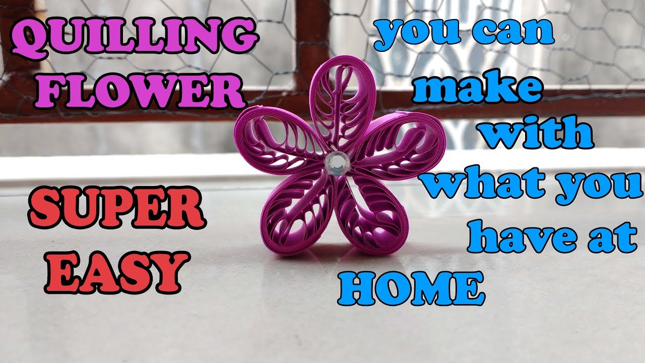 Quilling Flower With Hair Comb Very Easy ! YouTube