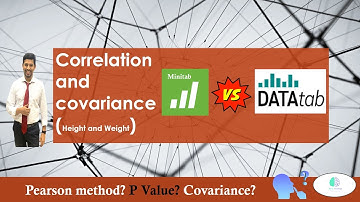 Covariances & Correlation using Minitab Vs DATAtab |Pearson Method, P value | Unbelievably Easy| HD|