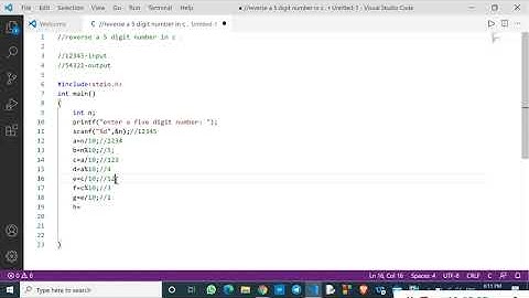 REVERSE A 5 DIGIT NUMBER IN C (TAMIL)