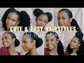 7 FAST &amp; EASY NATURAL HAIRSTYLES USING CLIP INS &amp; A DRAWSTRING PONYTAIL | ft. CutiePieTresses