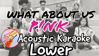 Pink - What About Us (Acoustic Karaoke Lower Key)