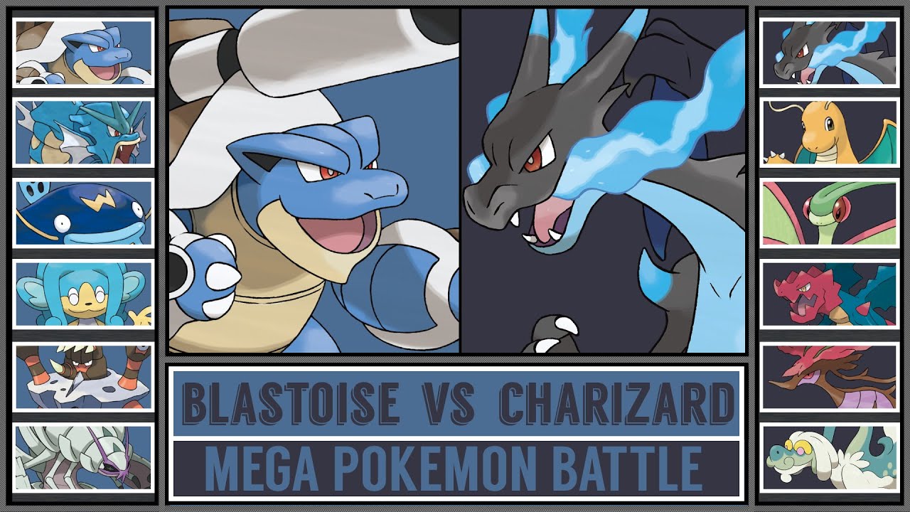 blastoise vs charizard full battle