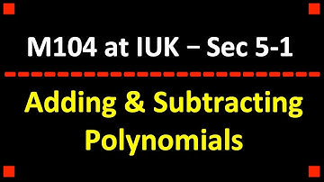Adding & Subtracting Polynomials ❖ College Algebra ❖ Algebra 1