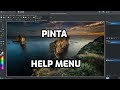 Pinta: Help Menu & Other Resources