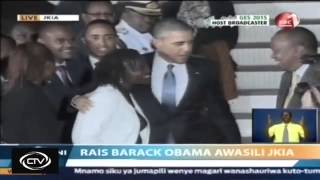 POTUS Barack Obama lands in Kenya