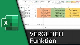 Excel Vergleich Funktion | =VERGLEICH() ✅ Tutorial
