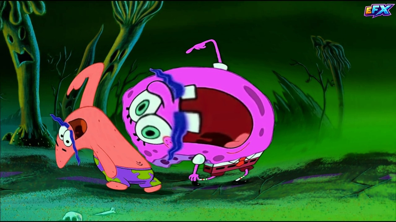 SpongeBob Movie - MONSTERS CAN’T CATCH UP! TERRIFYING SCENE! (Sponsored: Klasky Csupo 2001 Effects)