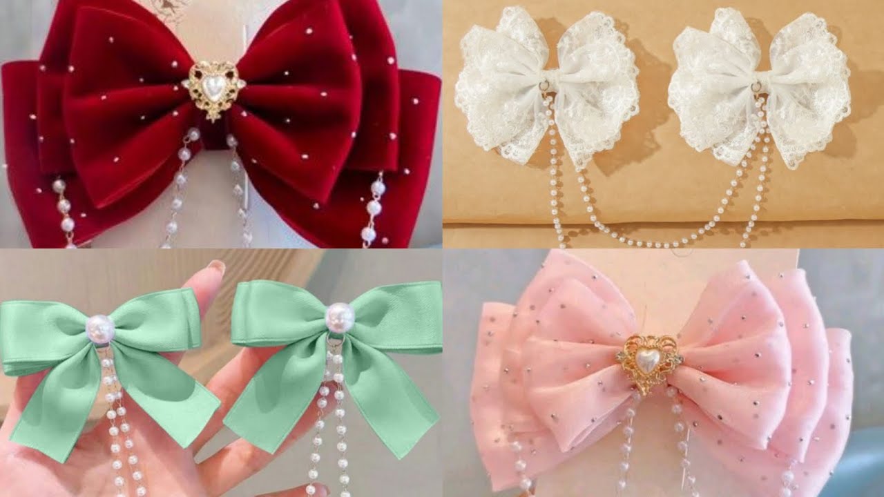 تعليم كيفية صنع اكسسوارات الشعر🎀كيفية صنع اكسسوارات الشعر 🎀 موديلات اكسسوارات بنات 🥰#scrunchie