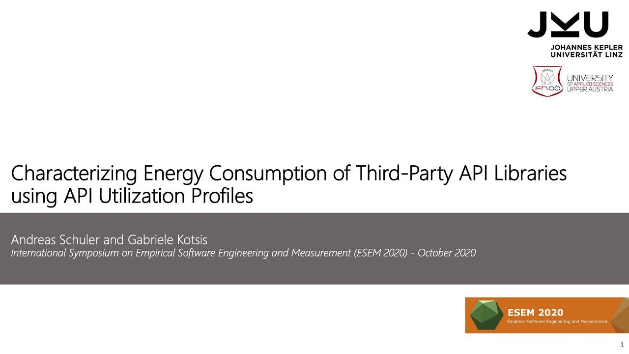 Characterizing Energy Consumption of Third-Party API Libraries using ...