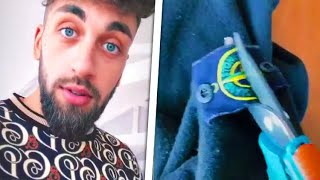 Trippie Boi zerschneidet Lil Lano's Stone Island Pullover|Lil Lano Vines #1