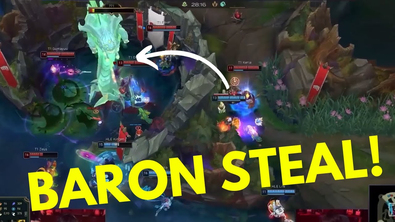 HLE Clid Pulls off an Epic Baron Steal against T1!