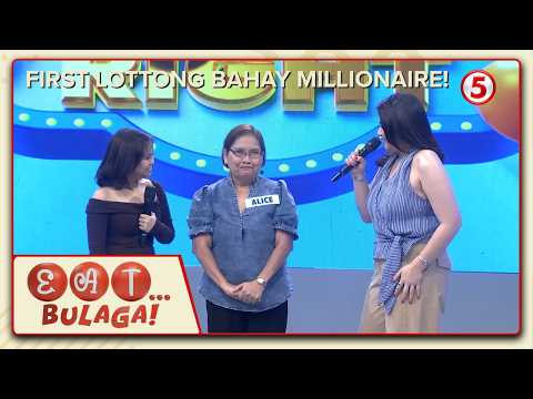 EAT BULAGA | Unang Lottong Bahay Millionaryo, ibinahagi ang kanyang tagumpay kanyang | Highlights |