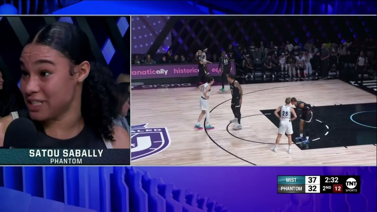 Satou Sabally interview during Phantom BC vs Mist | Unrivaled women's basketball