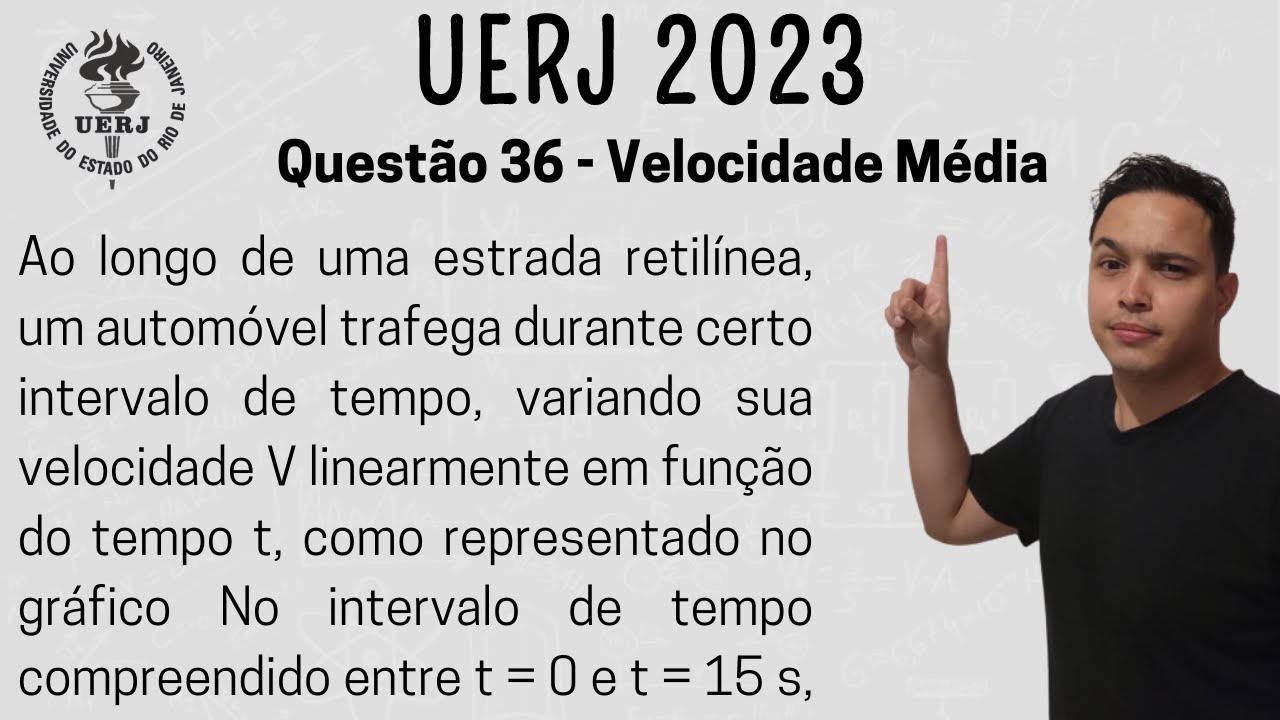 UERJ 2023 - Ao longo de uma estrada retilínea, um automóvel trafega ...