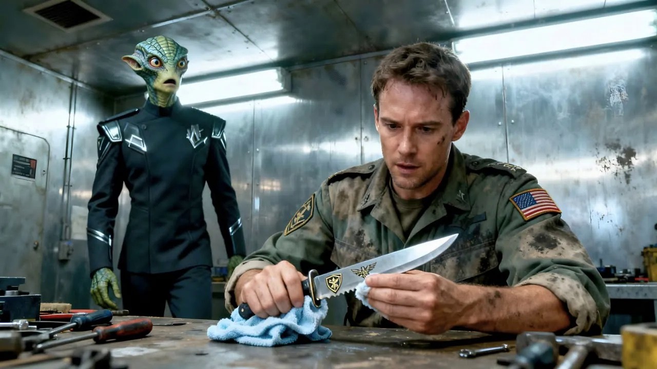 He Was Just Cleaning His Knife — Until the Alien Saw the Emblems Engraved Into the Blade ｜ HFY