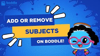 Add or Remove Subjects in Your Boddle Classroom