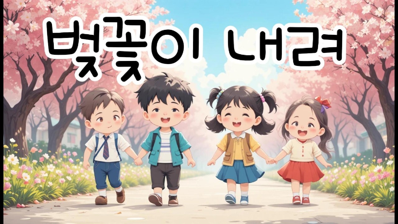 봄 동요 - 벚꽃이 내