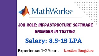 MathWorks Off Campus Hiring Freshers for the Role of Infrastructure Software Engineer in Testing |