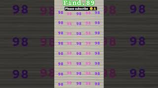 find 89. #find #odd #the #iqtest #mathquiz #mathgame#shortvideo #ytshorts #gkquestion