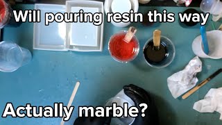 Will pouring resin this way actually marble? @dandaresin