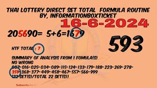 16-6-2024 Thai lottery direct set Total formula routine by, informationboxticket.