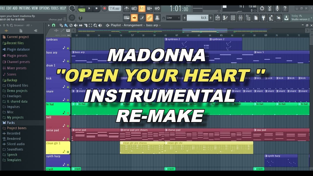Madonna '' Open Your Heart '' Instrumental Re-make