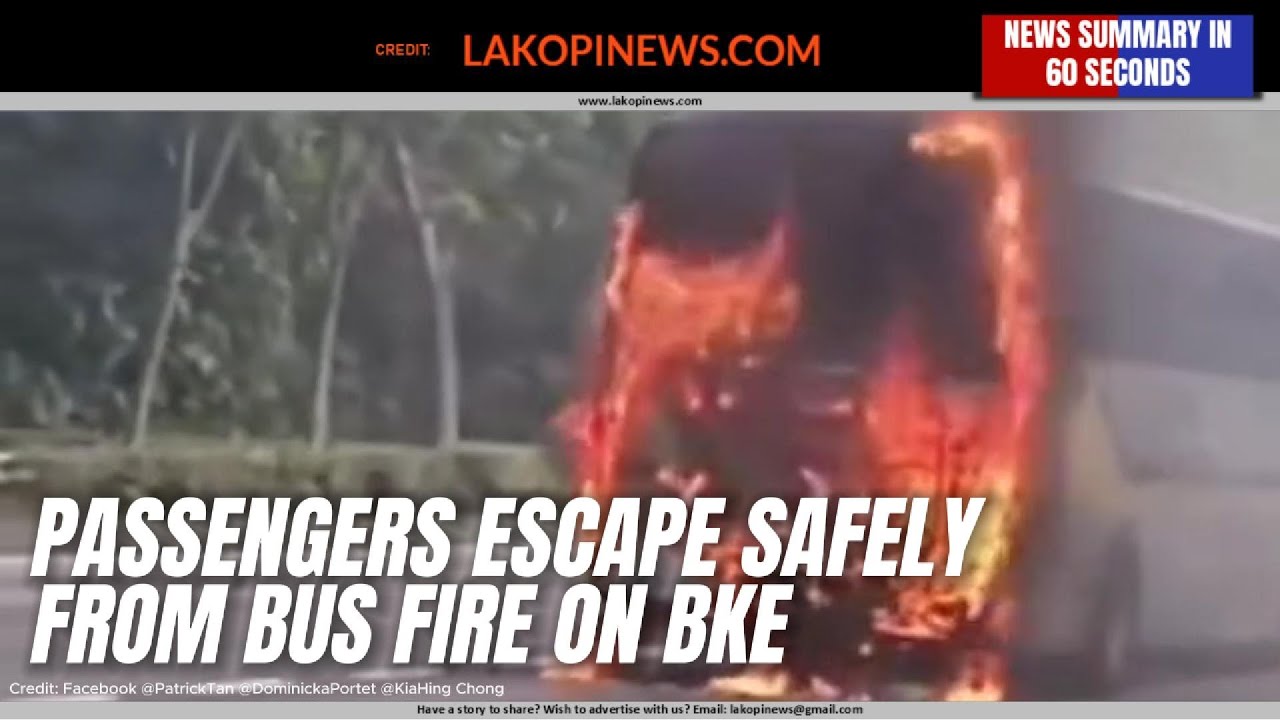 Passengers Escape Safely from Bus Fire on BKE - YouTube