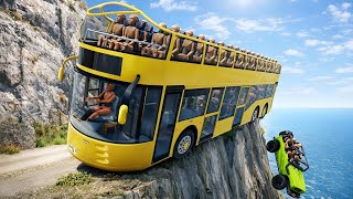 Realistic Mountain Cliff Accident Test 🚘💀 | Extreme Damage | BeamNG.drive screenshot 5