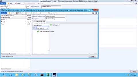 Microsoft Dynamics AX2012 R3 | Advanced Rule Account Structure