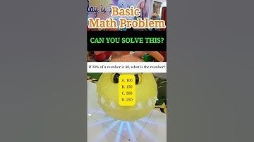 If 20% of a number is 40, what is the number?   #mathctober #maths