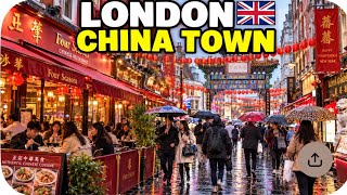 RAINY DAY IN LONDON CHINATOWN 🇨🇳🌧️ | Food, Lights & Crowds
