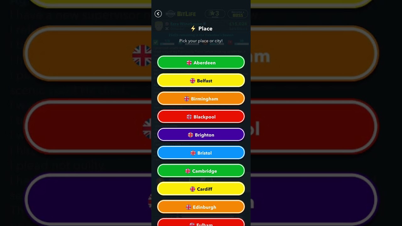 Hello I'm playing bitlife Enjoy as this is part 1