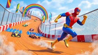 Superhero Mega Ramp Race  Impossible Stunt Buggy  Challenge! #gta #spiderman #car #stunt  screenshot 3