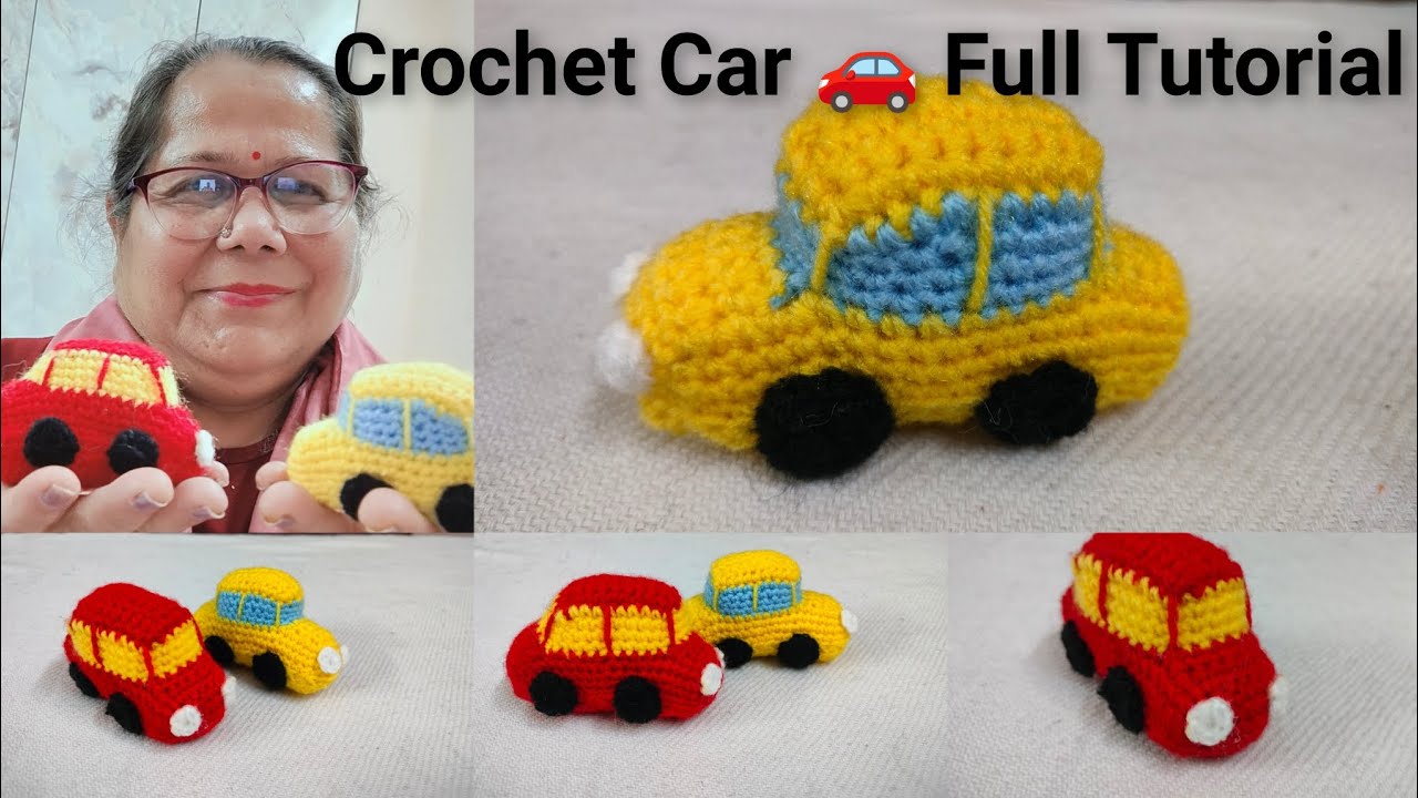 How to crochet a cute car toy/ mini car / car 🚗!! Very easy and