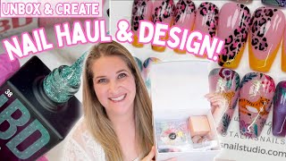 Unboxing NEW Nail Art Supplies + Stamped Nail Design Tutorial! 💅