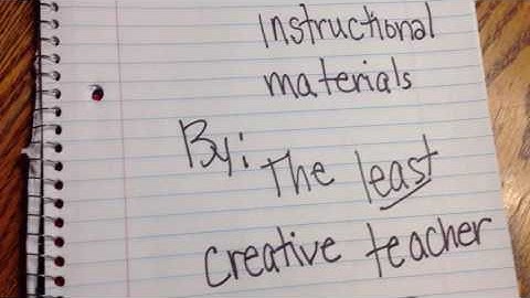 Evaluating Instructional Materials