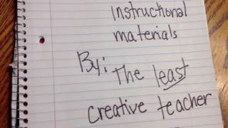 Evaluating Instructional Materials