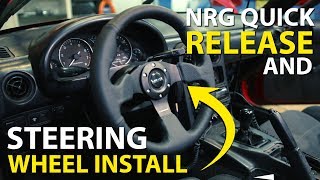 Complete Install Guide NRG Quick Release and Steering Wheel WITH WORKING HORN Miata  NA NB NC ND