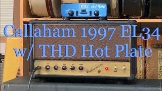 Callaham 1997 El -34 Head Amp Black Tolex Trainwreck Express W Thd Hot Plate