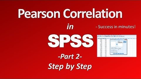 Pearson r Correlation in SPSS - Part 2