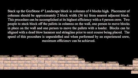 GeoStone Retaining Wall Speed Installation Technique