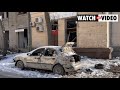 Kharkiv woman visits destroyed Ukrainian city